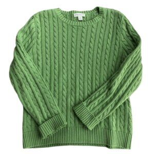 St. John's Bay Vintage Green Cable Knit Sweater